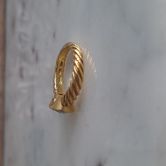 Vintage David Yurman 18K gold and peridot ring - Picture 5 of 16